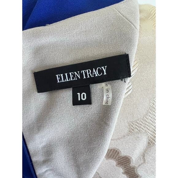 Ellen Tracy Capped Sleeve Knee Length NWT Bodycon Fitted Dress Size 10 - Picture 7 of 11